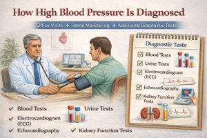 High Blood Pressure (Hypertension): Complete Guide to Causes, Symptoms, Risks, and Long-Term Control 2 How High Blood Pressure Is Diagnosed